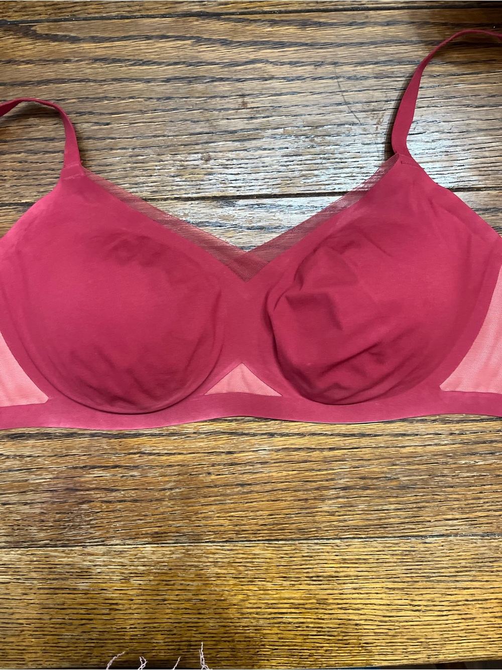honeylove crossover bra 1x Red wireless 40C 40D